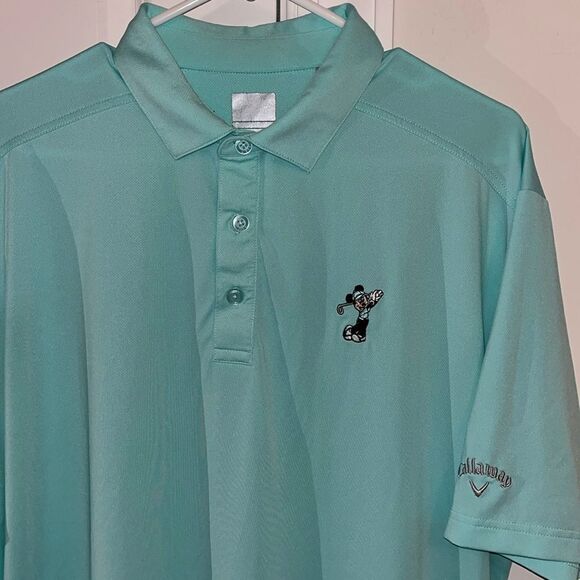 Callaway Other - Callaway Seafoam Green Sewn Disney Mickey Mouse Golfing Shirt Polo Golf Shirt L